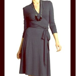 Banana Republic Navy Faux Wrap Dress